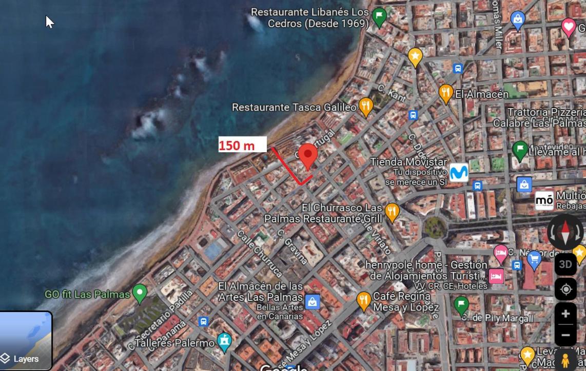 Studio In Las Canteras Beach Лас-Пальмас-де-Гран-Канария Экстерьер фото